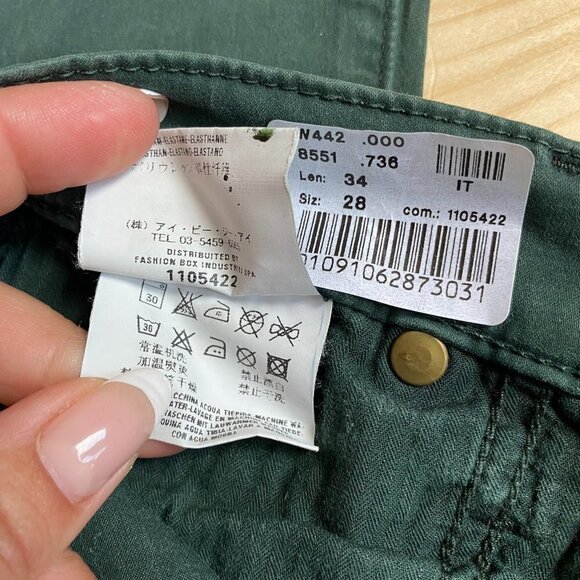 𝅺REPLAY Jeans BNWOT 28x34 Green Bootcut - Picture 6 of 6